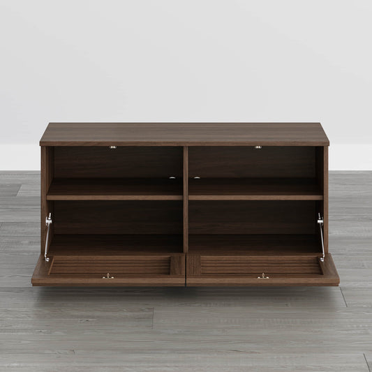 Modular TV Stand in Violet with LED Lighting Feature