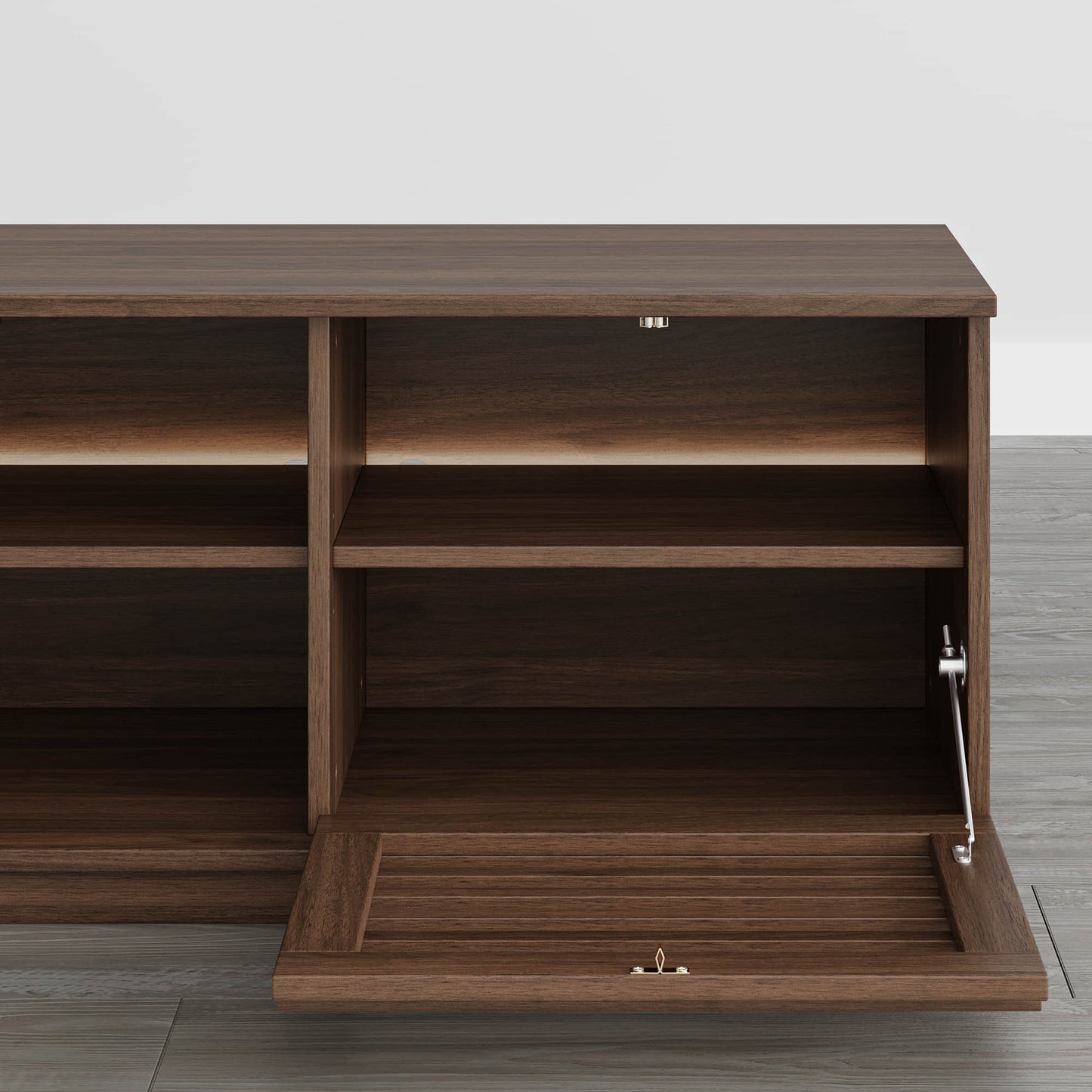 Modular TV Stand in Violet with LED Lighting Feature