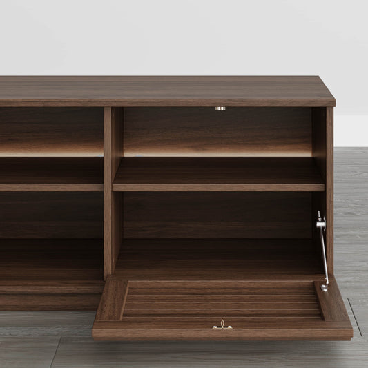 Modular TV Stand in Violet with LED Lighting Feature