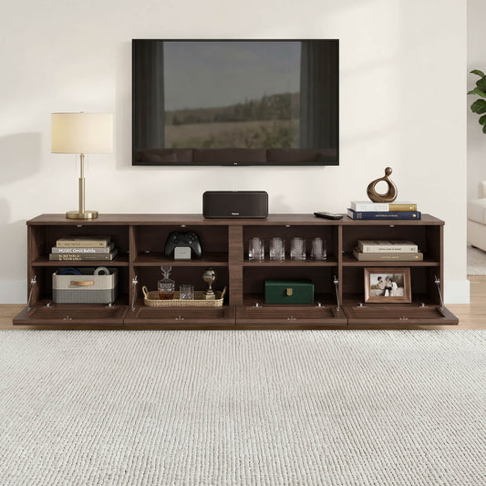 Modular TV Stand in Violet with LED Lighting Feature