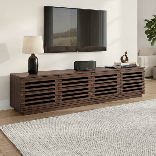 Modular TV Stand in Violet with LED Lighting Feature