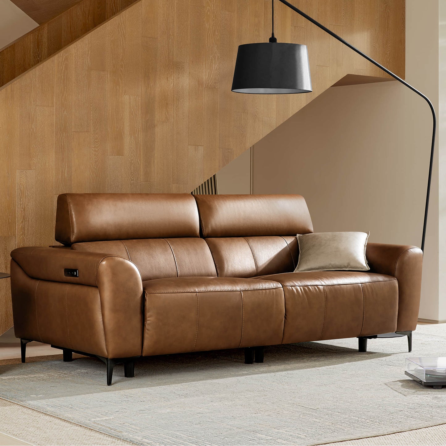 Murphy Dual-Motor Genuine Leather Zero-Wall Reclining Sofa