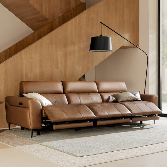 Murphy Dual-Motor Genuine Leather Zero-Wall Reclining Sofa