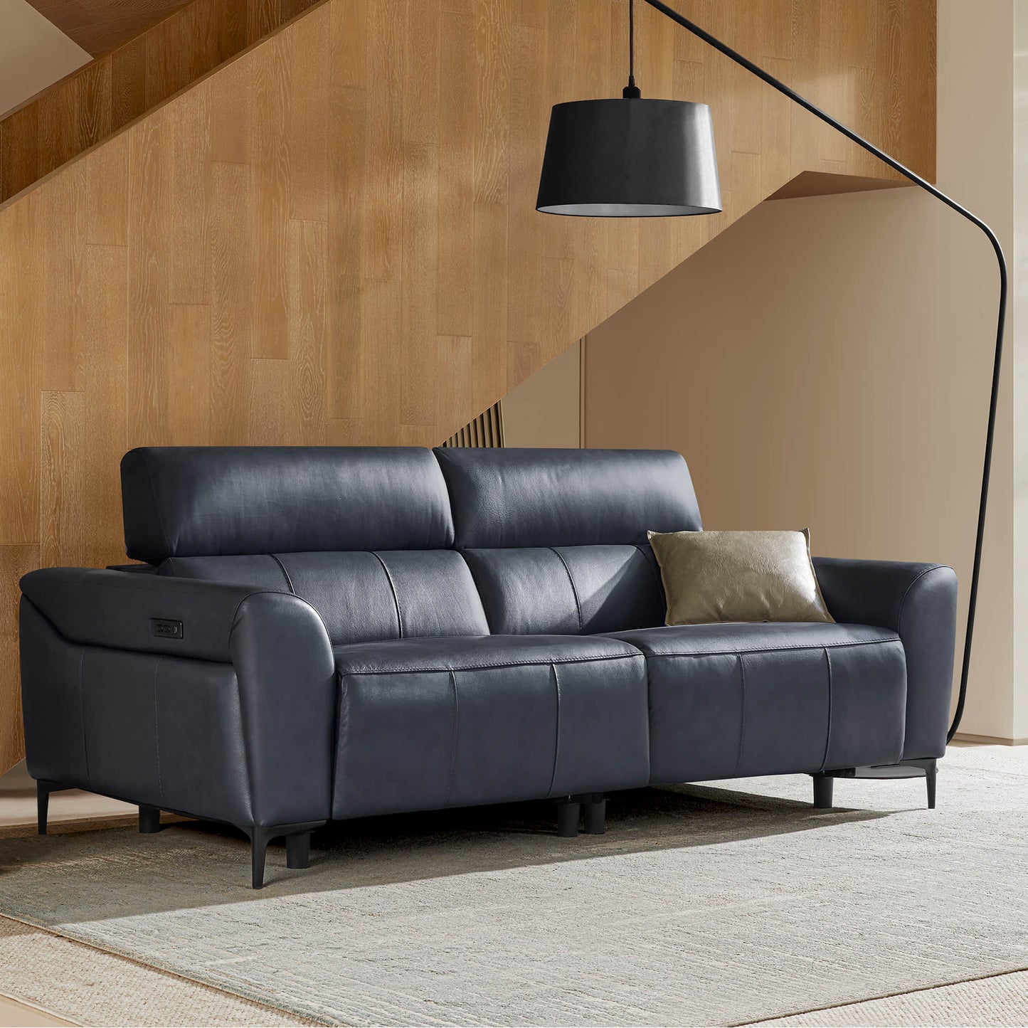 Murphy Dual-Motor Genuine Leather Zero-Wall Reclining Sofa