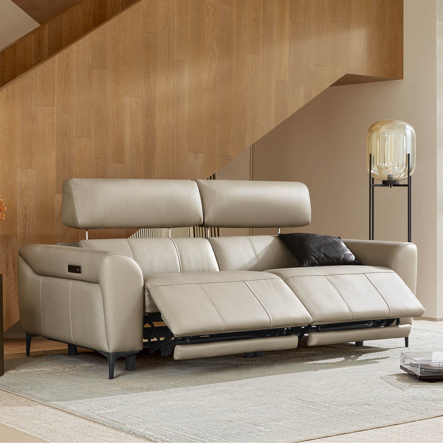 Murphy Dual-Motor Genuine Leather Zero-Wall Reclining Sofa