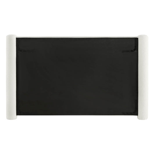 Neta Boucle Upholstered Platform Bed in Full & Queen Sizes