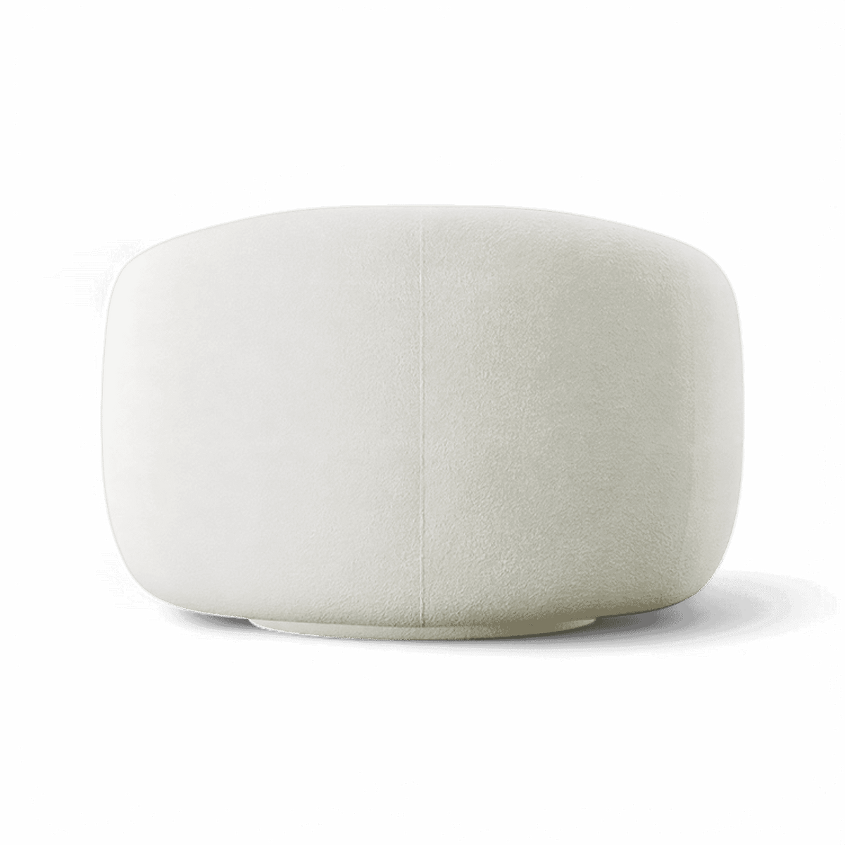 Lounge Chair in White with Curved Back Design