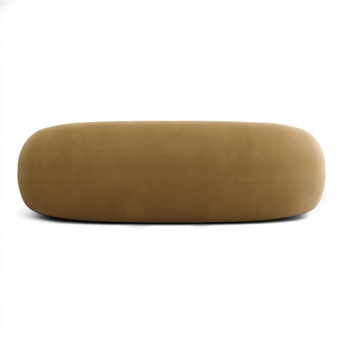 Nido Sofa in Camel Velvet with Sleek Mid-Century Design