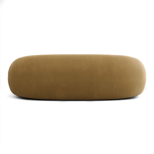 Nido Sofa in Camel Velvet with Sleek Mid-Century Design
