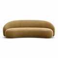 Nido Sofa in Camel Velvet with Sleek Mid-Century Design