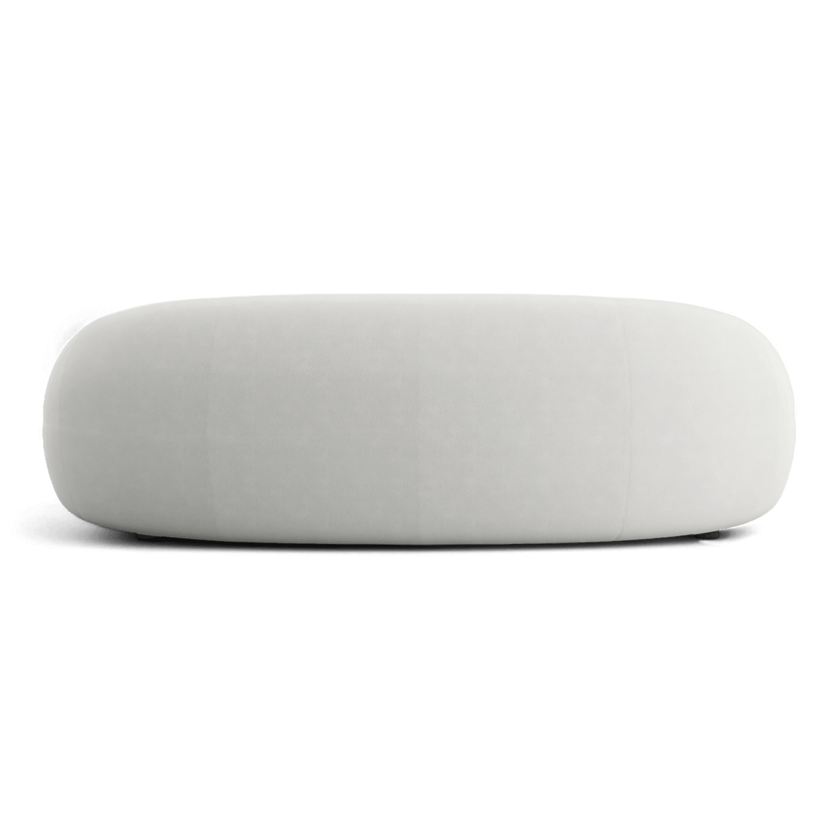 Nido Sofa in White Fabric with Sleek Lines