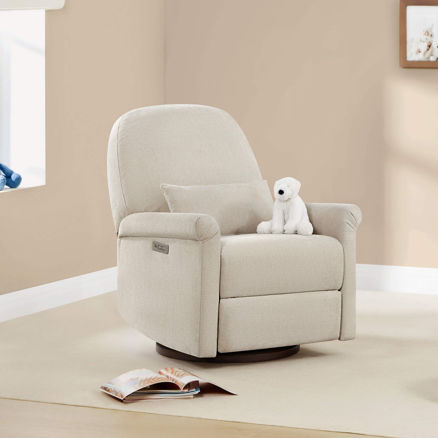 Nursery Glider Recliner with Power Swivel Function