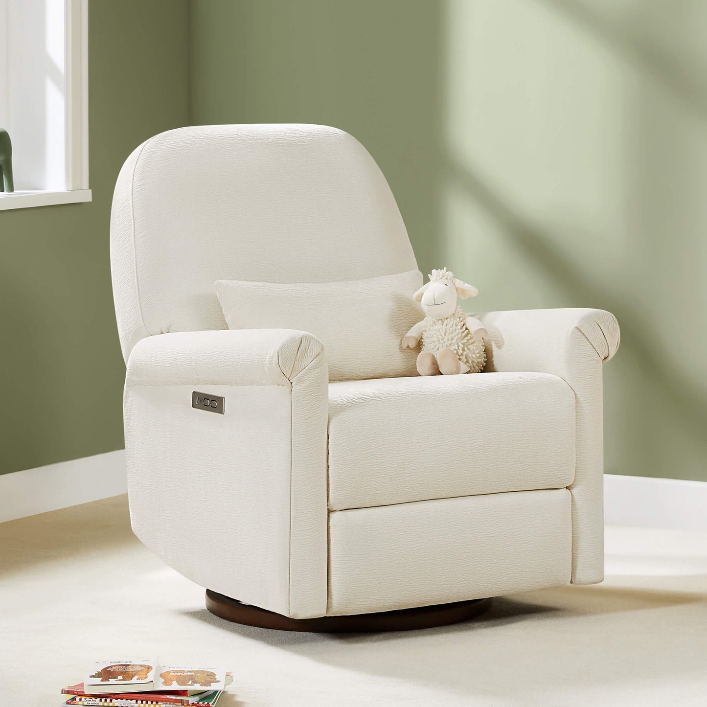 Nursery Glider Recliner with Power Swivel Function