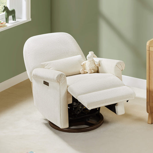 Nursery Glider Recliner with Power Swivel Function