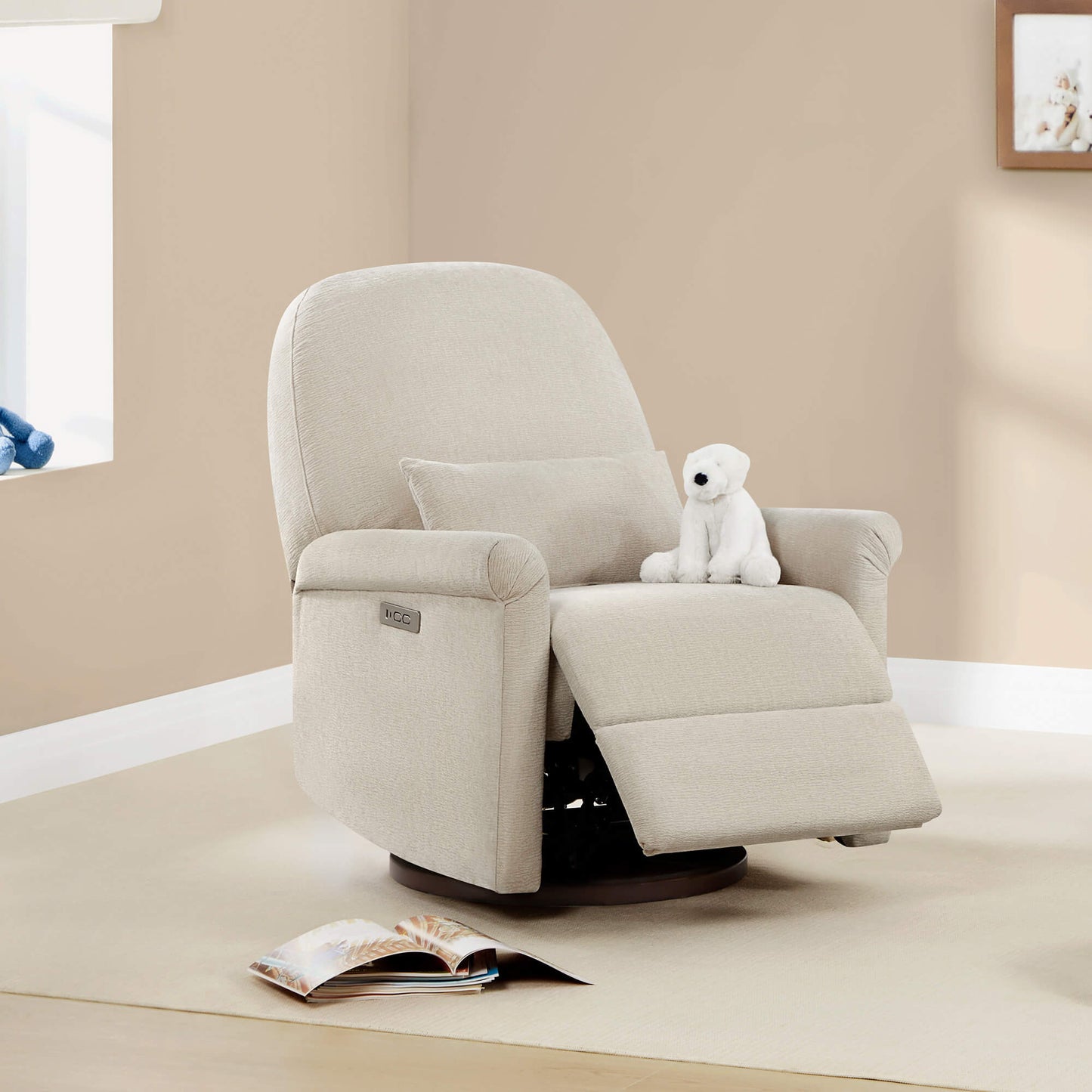 Nursery Glider Recliner with Power Swivel Function