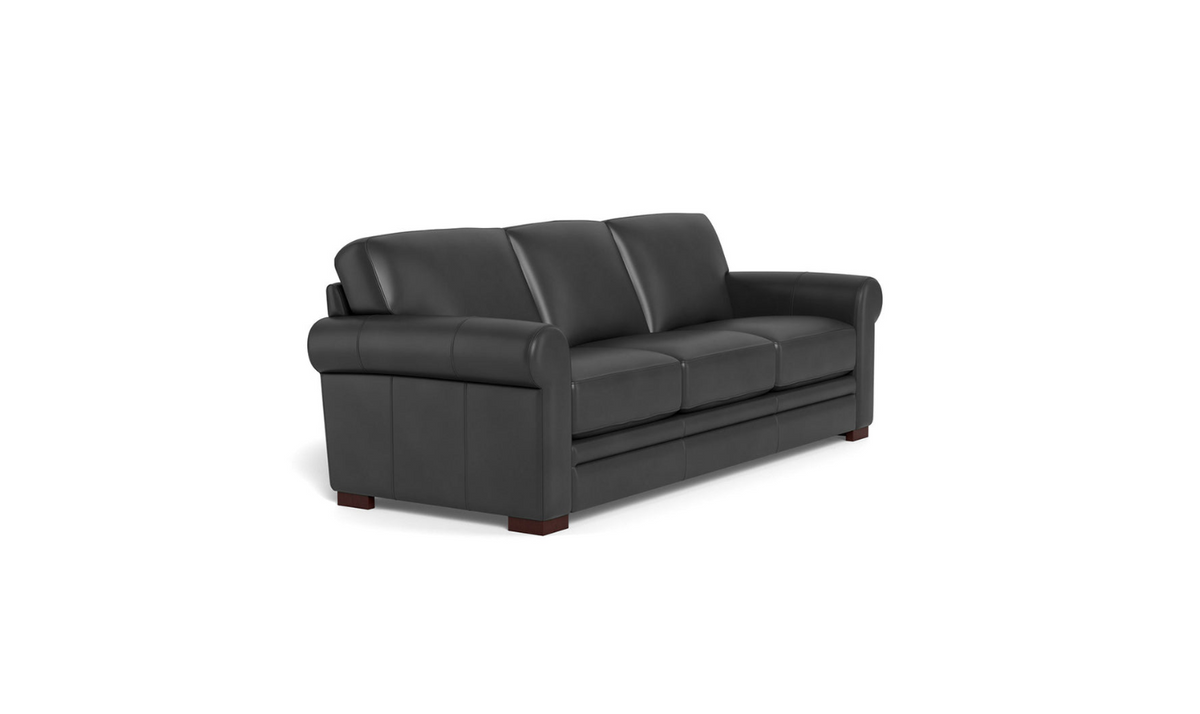 3-Seater Sofa in Waxy Pull-Up Leather with Classic Design