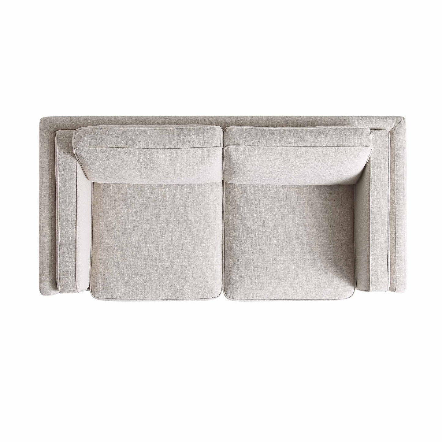 Oatmeal Fabric 2-Seater Sofa with Elegant Cushioning