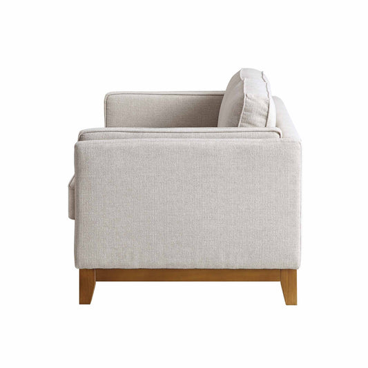 Oatmeal Fabric 2-Seater Sofa with Elegant Cushioning