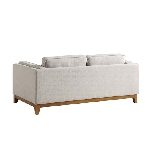 Oatmeal Fabric 2-Seater Sofa with Elegant Cushioning