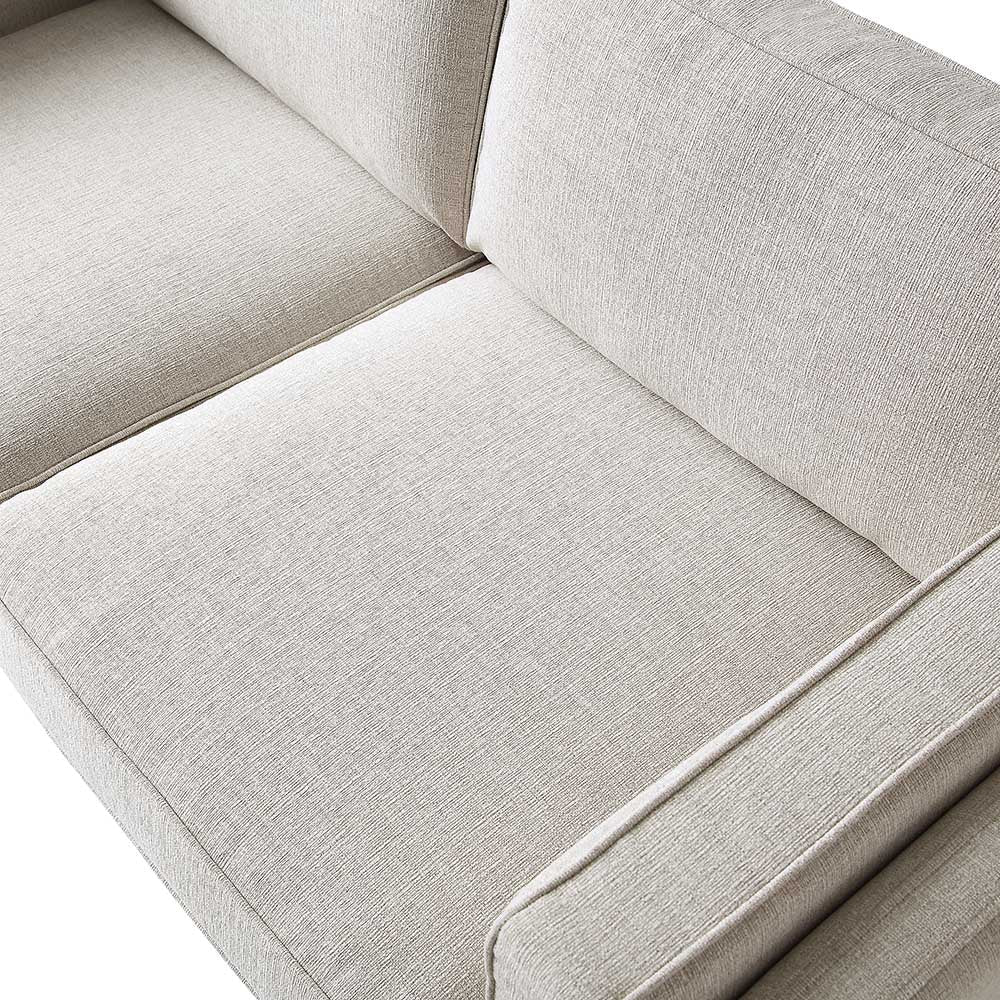 Oatmeal Fabric 2-Seater Sofa with Elegant Cushioning