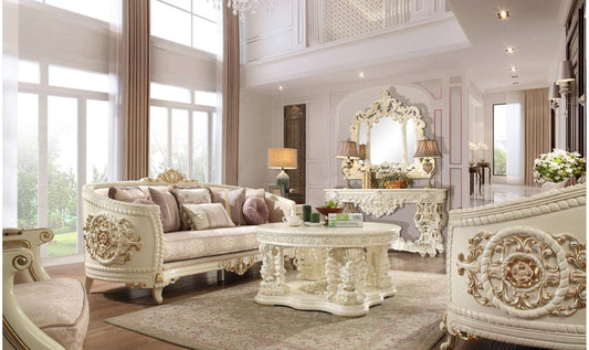 Oyster Bay Sofa with Curved Arms and Soft Fabric