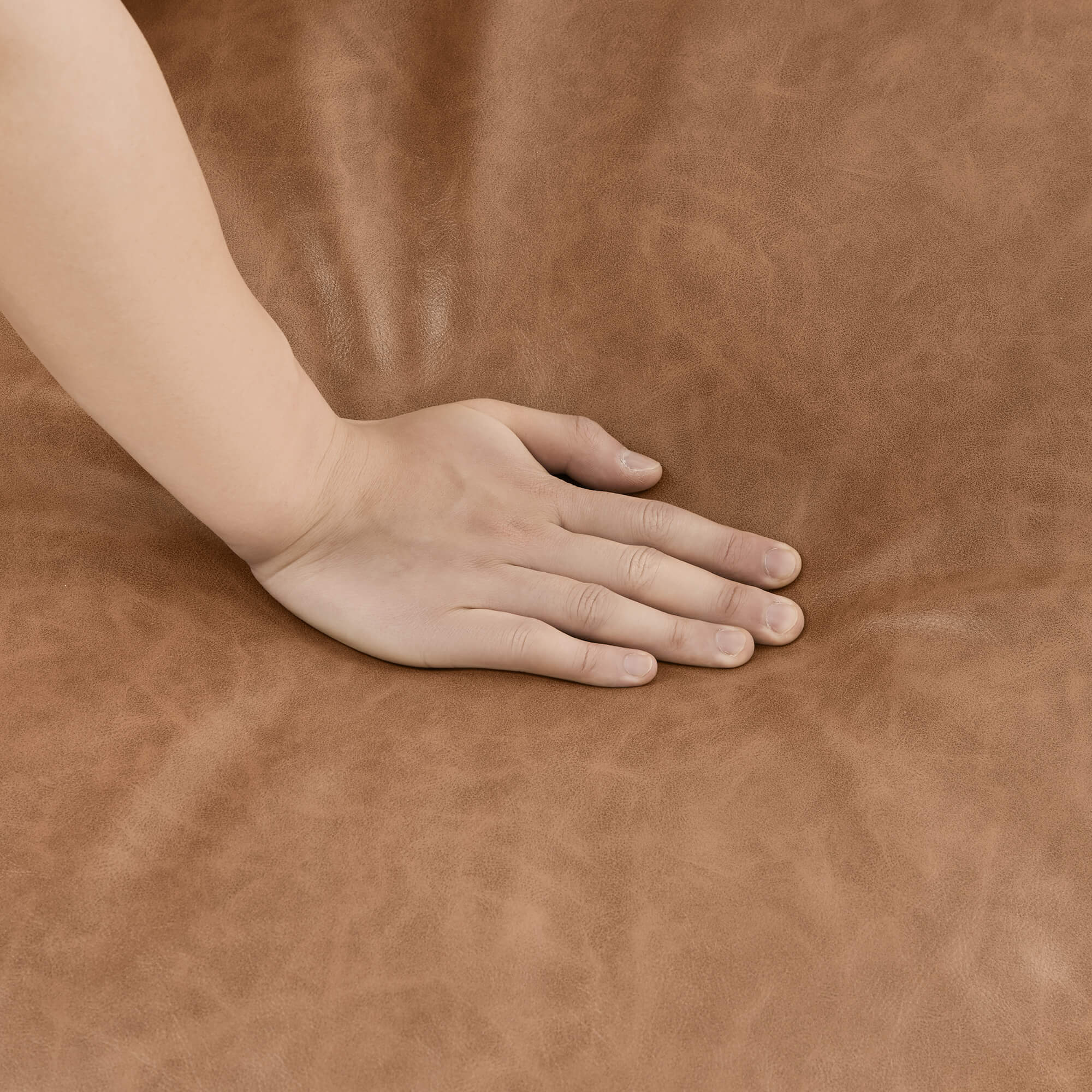 Ottoman in Feather-Soft Fabric with Modern Design