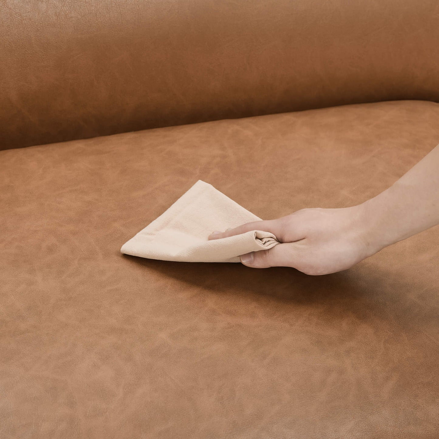 Ottoman in Feather-Soft Fabric with Modern Design