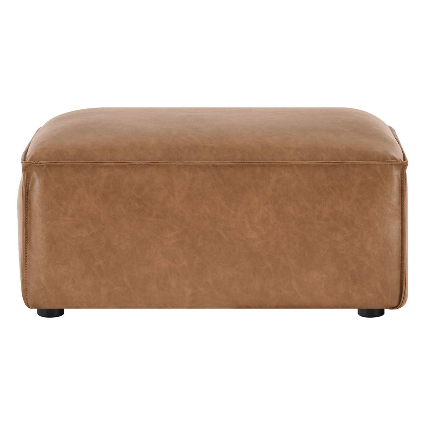 Ottoman in Feather-Soft Fabric with Modern Design