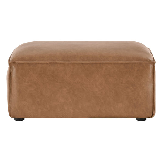 Ottoman in Feather-Soft Fabric with Modern Design