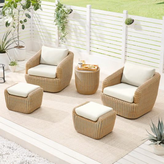 Outdoor 5-Piece Patio Set in Liana Wicker Design