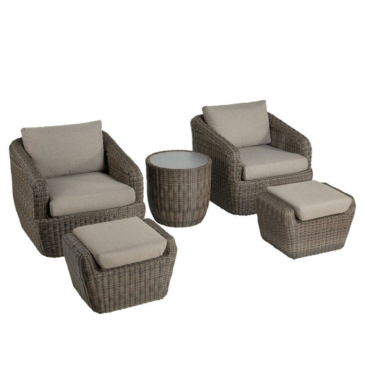 Outdoor 5-Piece Patio Set in Liana Wicker Design