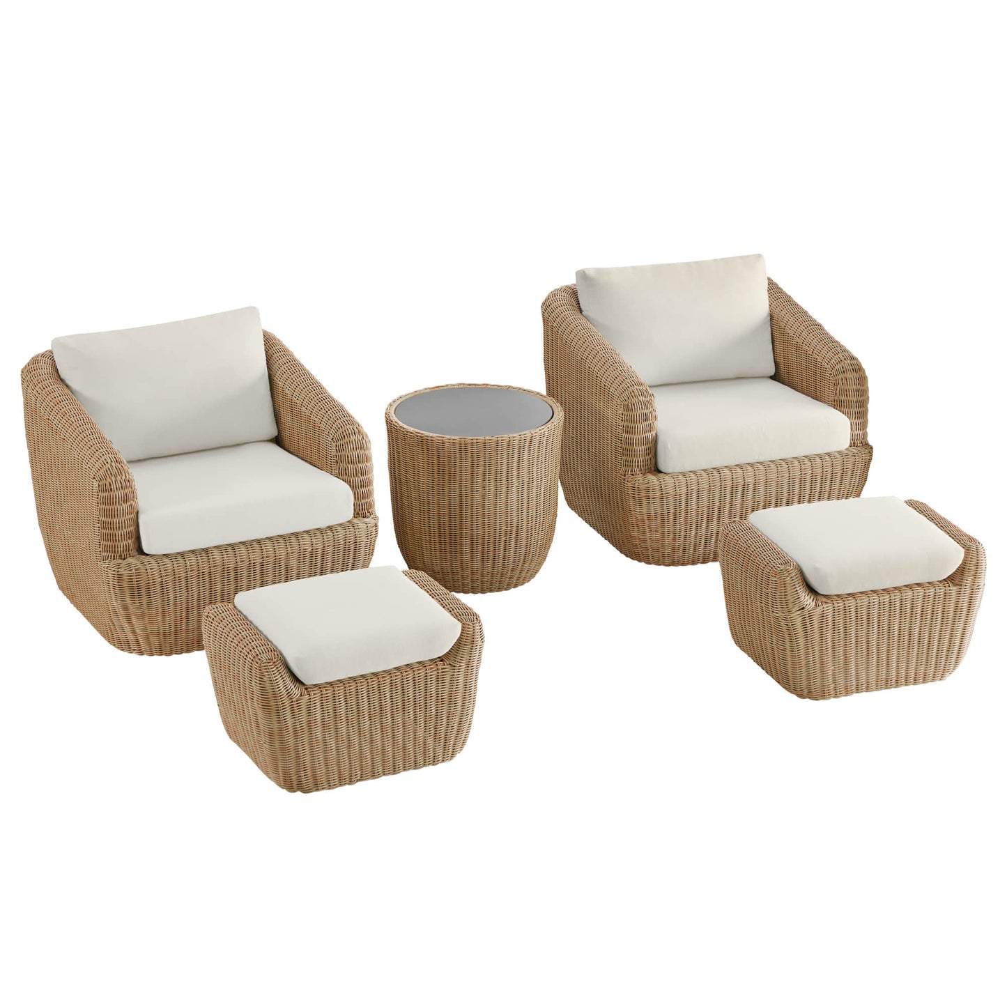 Outdoor 5-Piece Patio Set in Liana Wicker Design