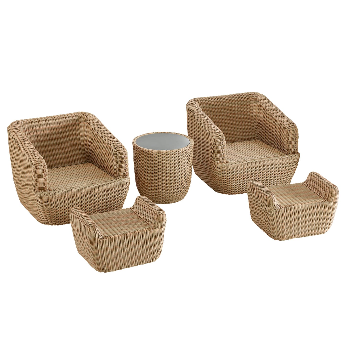Outdoor 5-Piece Patio Set in Liana Wicker Design