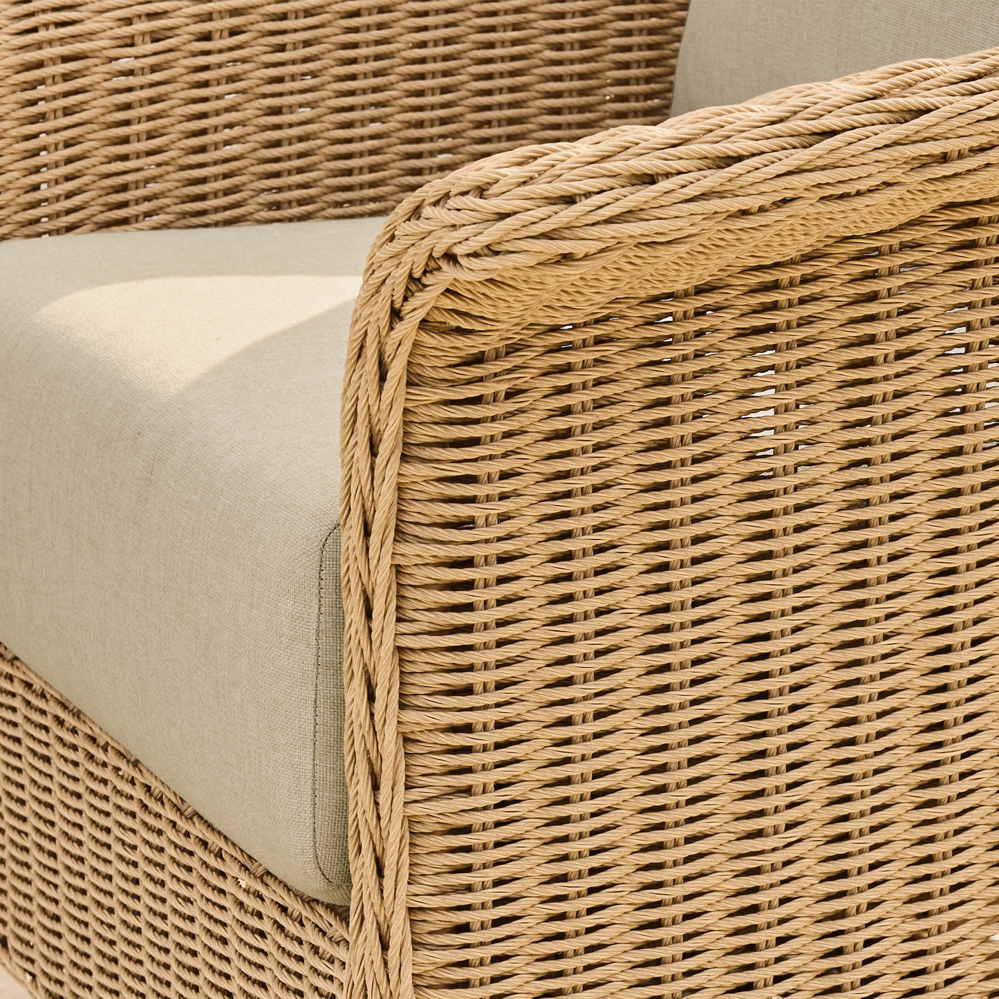 Outdoor Bistro Set with Wicker Weave and Round Table