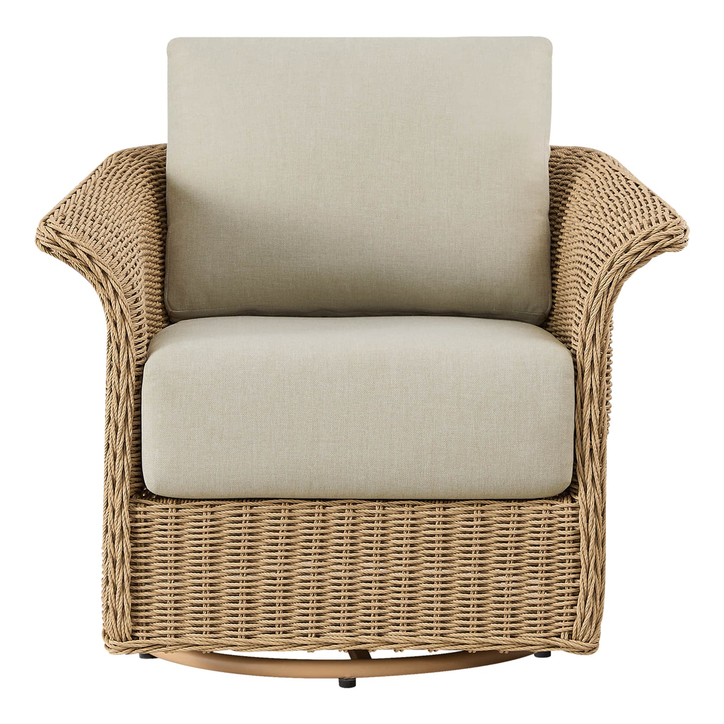 Outdoor Bistro Set with Wicker Weave and Round Table