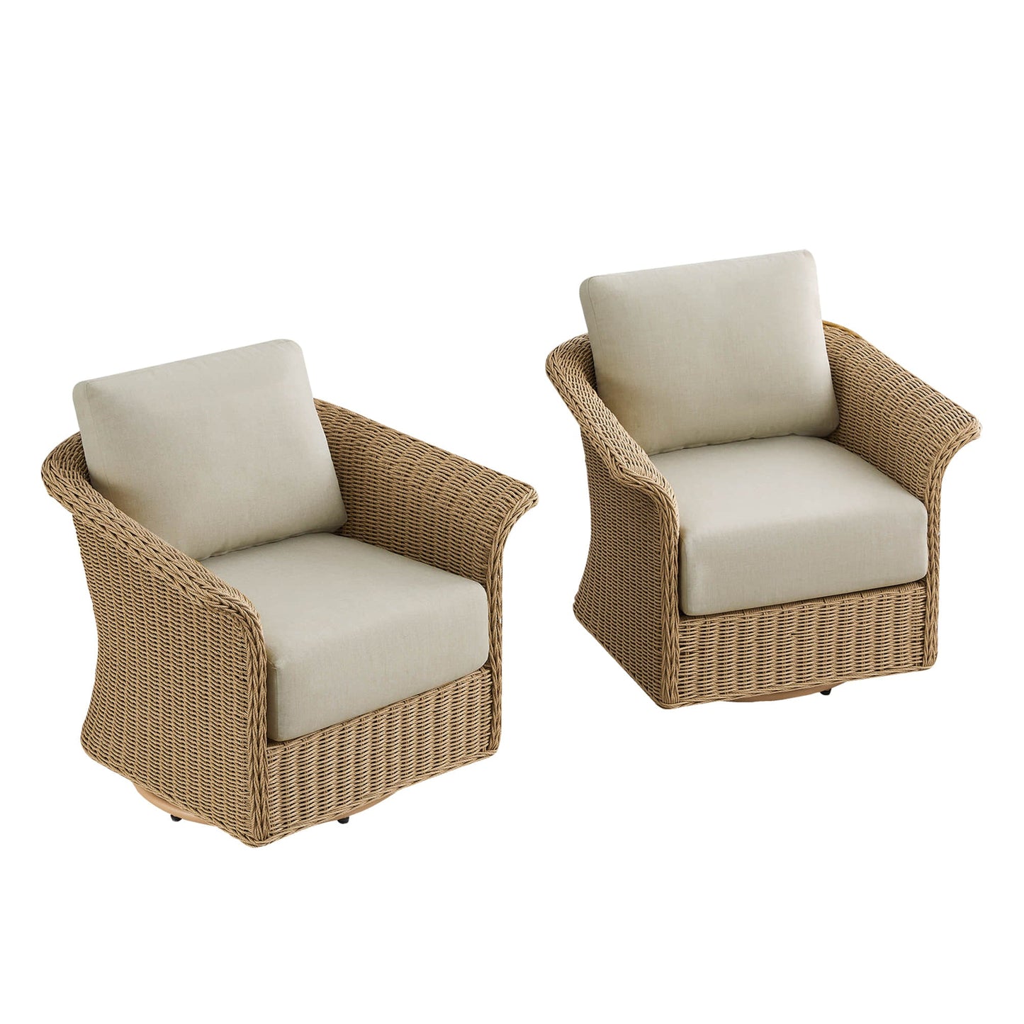 Outdoor Bistro Set with Wicker Weave and Round Table