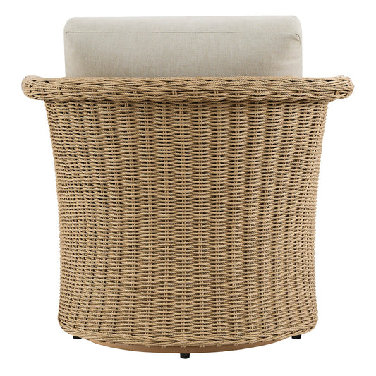 Outdoor Bistro Set with Wicker Weave and Round Table