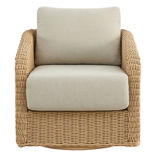 Outdoor Bistro Set with Wicker Weave and Round Table
