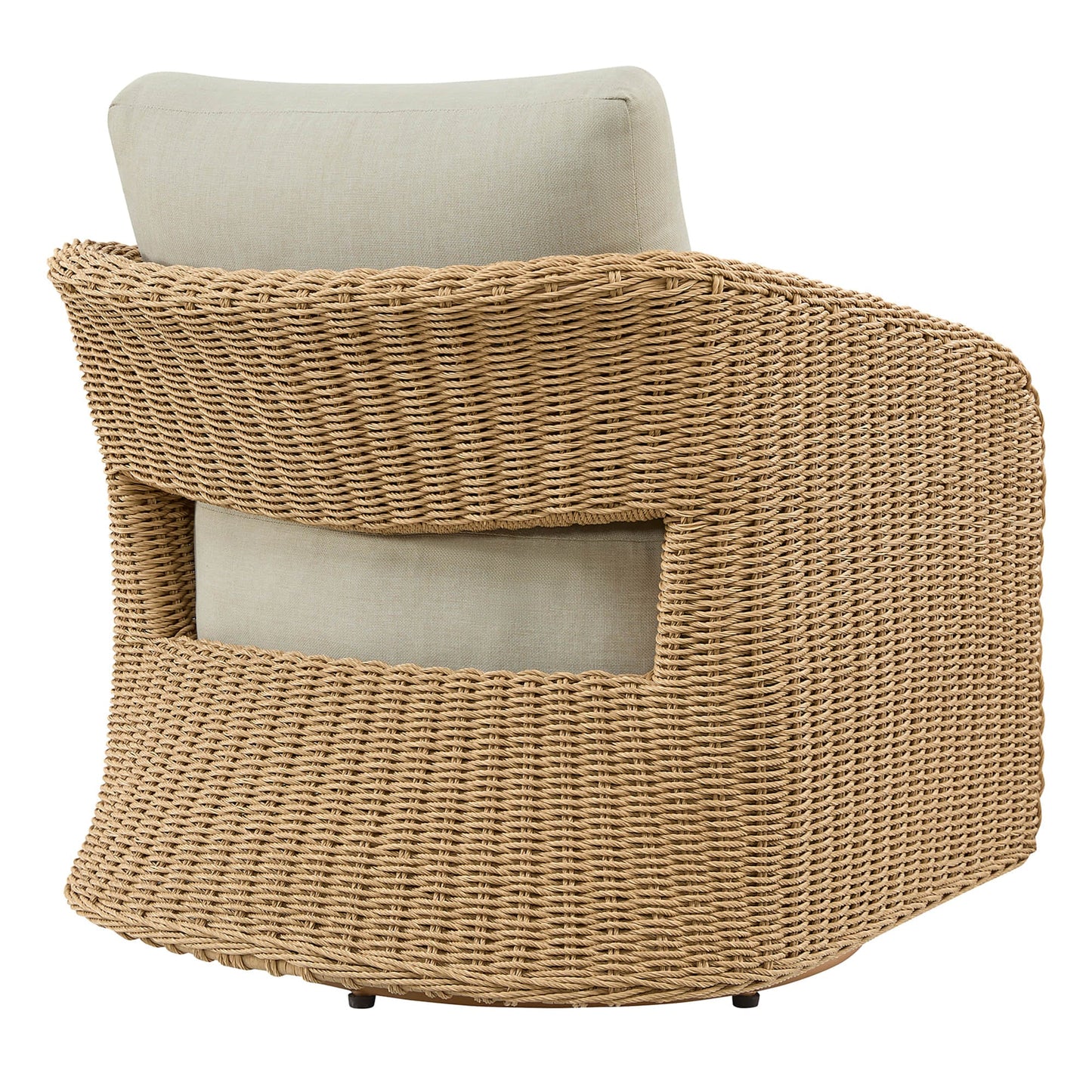 Outdoor Bistro Set with Wicker Weave and Round Table