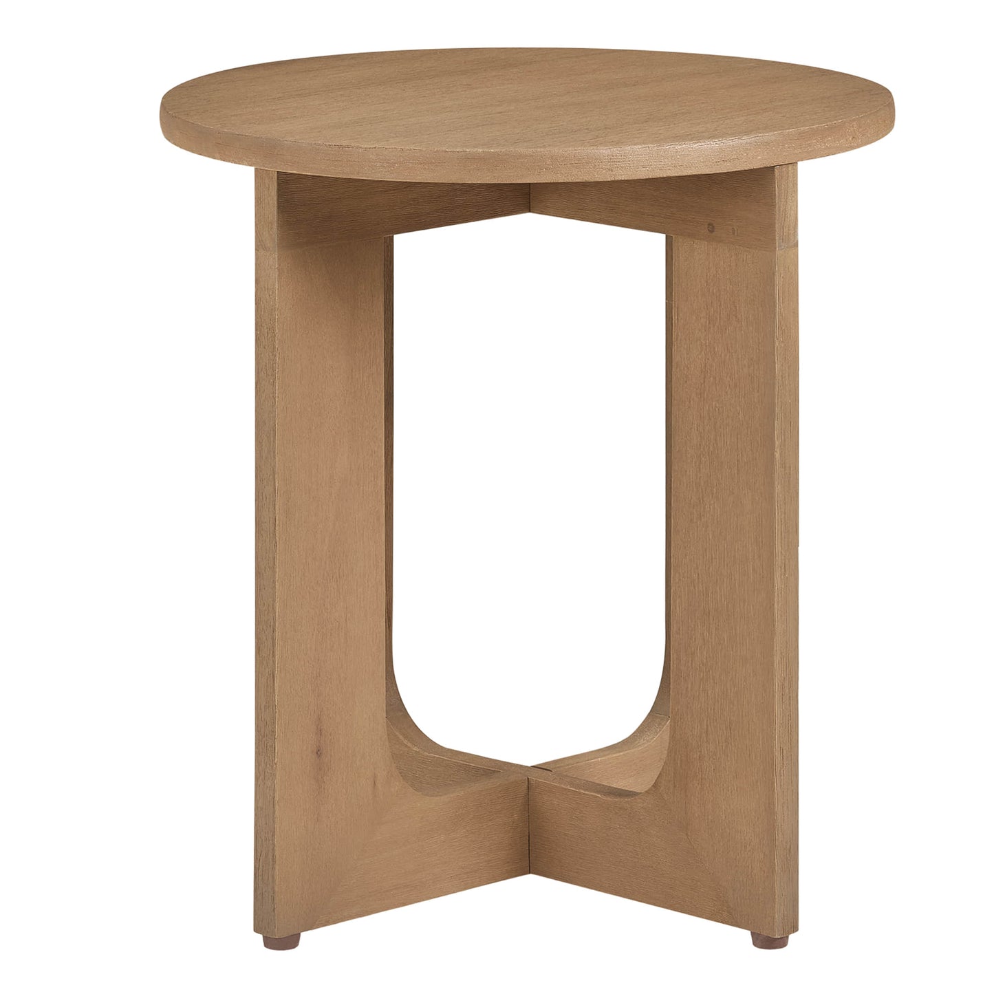 Outdoor Eucalyptus Wood Side Table with Minimalist Design