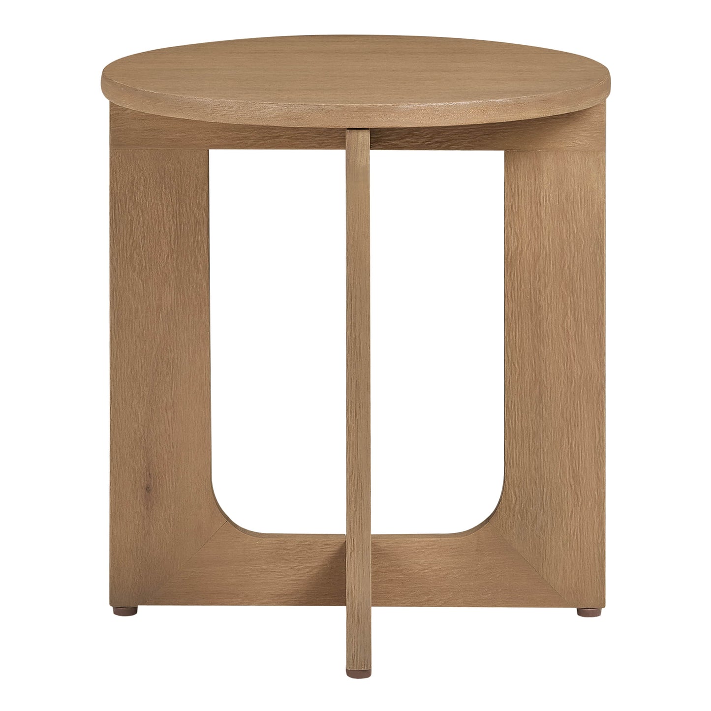 Outdoor Eucalyptus Wood Side Table with Minimalist Design