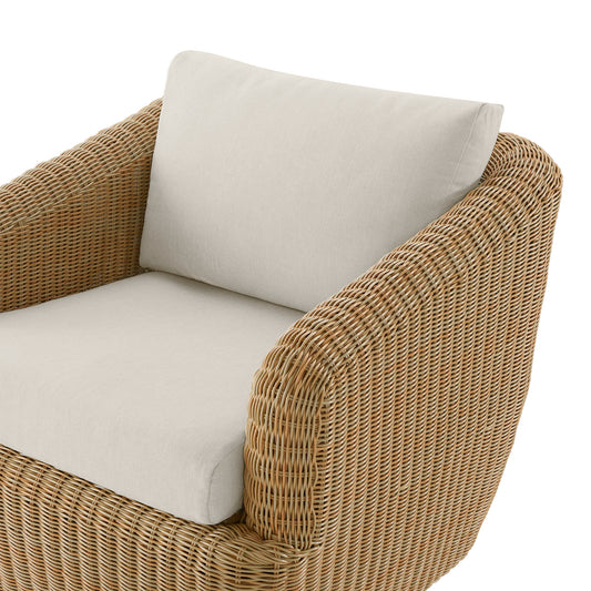 Outdoor Lounge Set with Wicker Weave Design