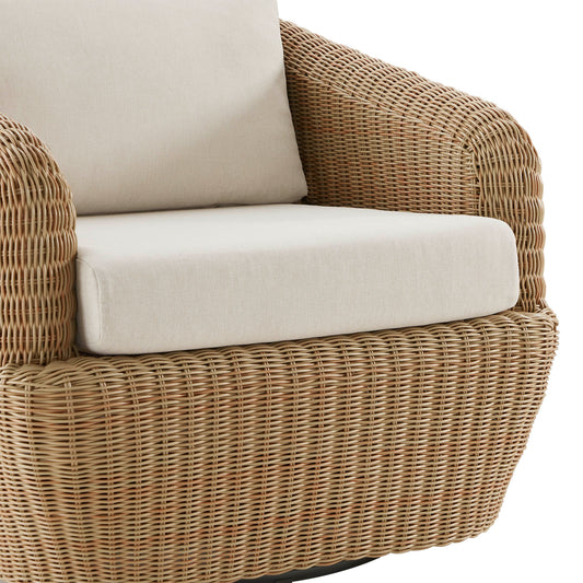 Outdoor Lounge Set with Wicker Weave Design