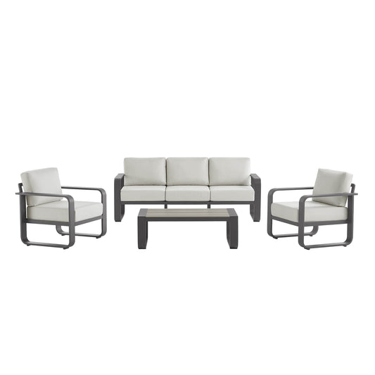 Outdoor Patio Sofa Set in Modern Design with 4 Pieces