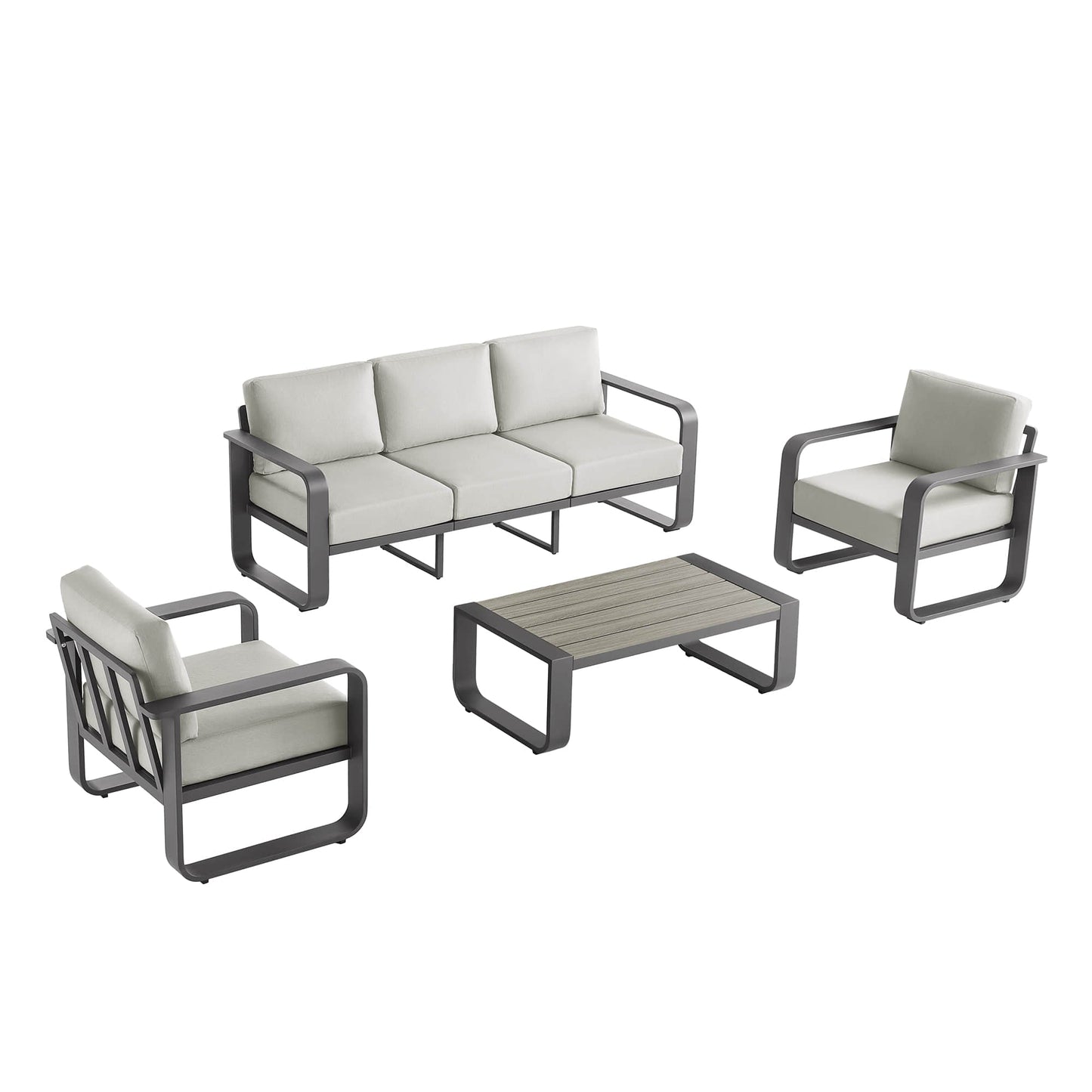 Outdoor Patio Sofa Set in Modern Design with 4 Pieces