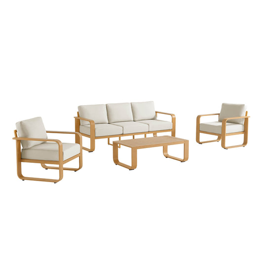 Outdoor Patio Sofa Set in Modern Design with 4 Pieces