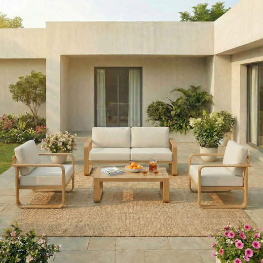 Outdoor Patio Sofa Set in Modern Design with 4 Pieces