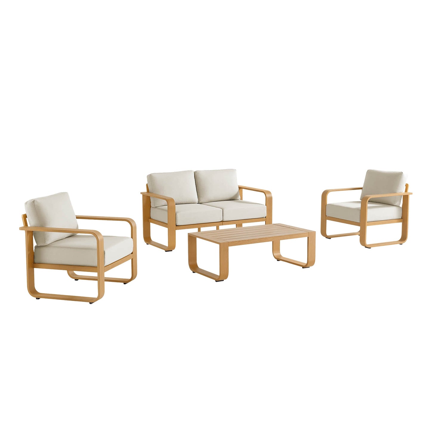 Outdoor Patio Sofa Set in Modern Design with 4 Pieces
