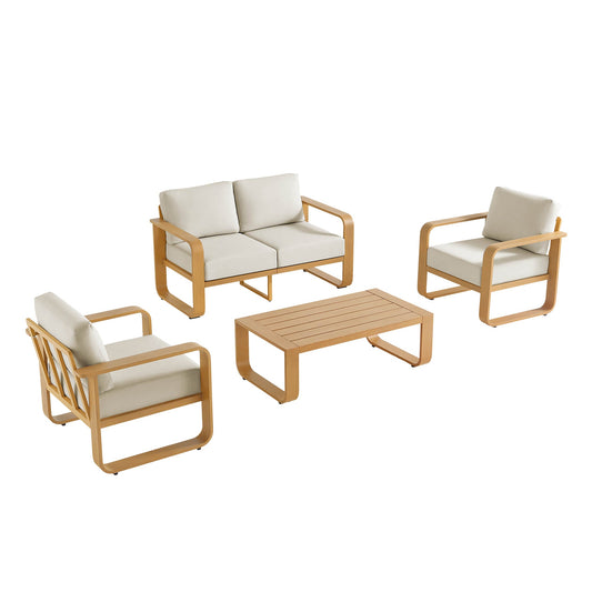 Outdoor Patio Sofa Set in Modern Design with 4 Pieces