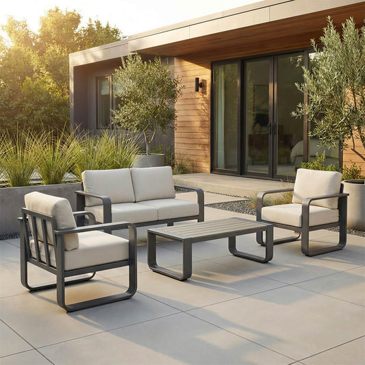 Outdoor Patio Sofa Set in Modern Design with 4 Pieces